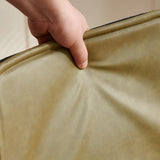 Contemporary Armless PU Leather Solid Back Dining Chairs Image - 13