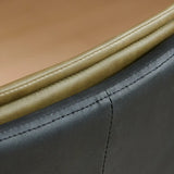 Contemporary Armless PU Leather Solid Back Dining Chairs Image - 14