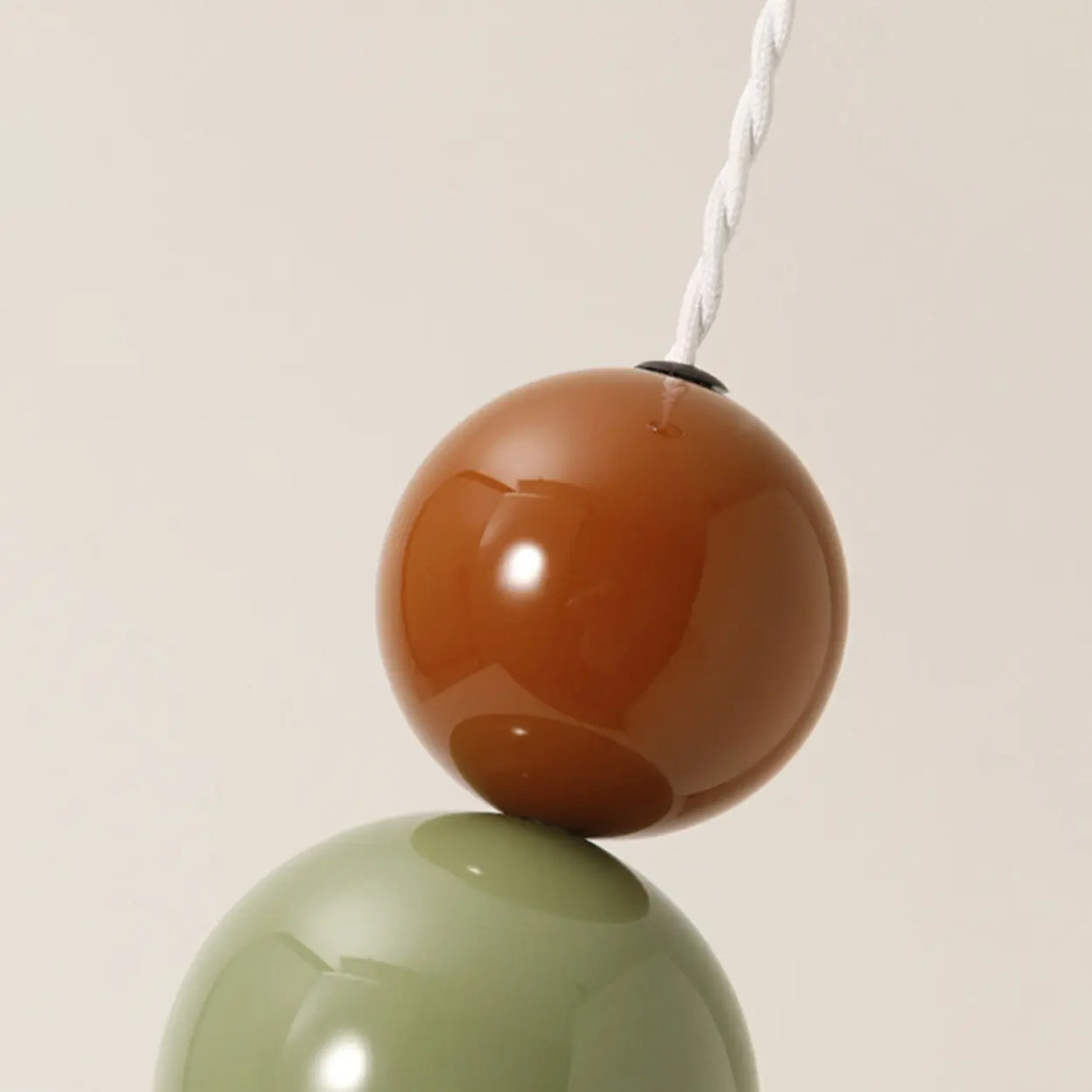 Contemporary Bedroom Green Globe Glass Pendant Light Image - 12