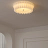 Contemporary Bedroom Medium Drum Flush Mount Light Image - 3