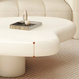 Contemporary Beige Wooden Freeform Shape Coffee Table Image - 8