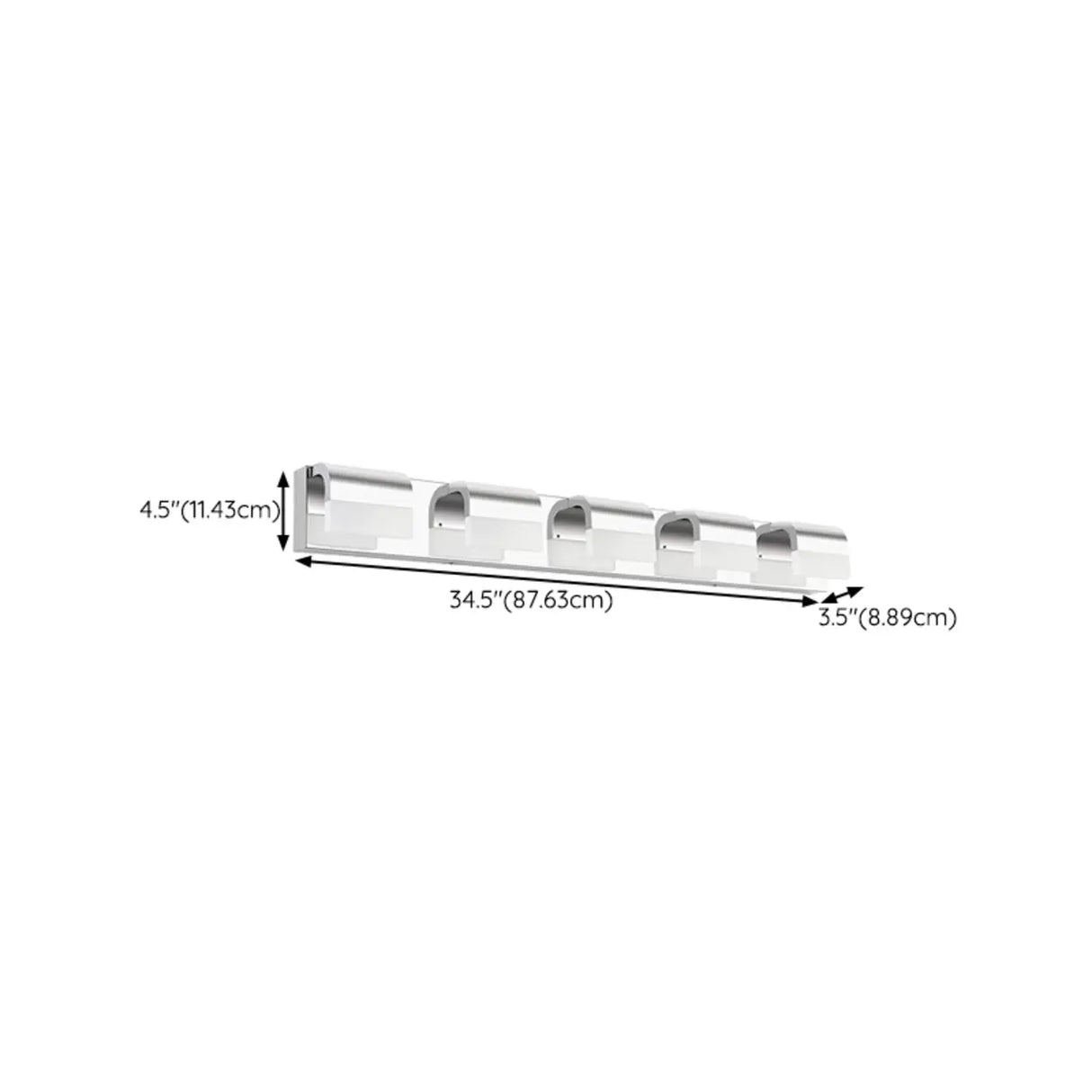 Contemporary Black LED Bathroom Vanity Light Fixture Image - 18
