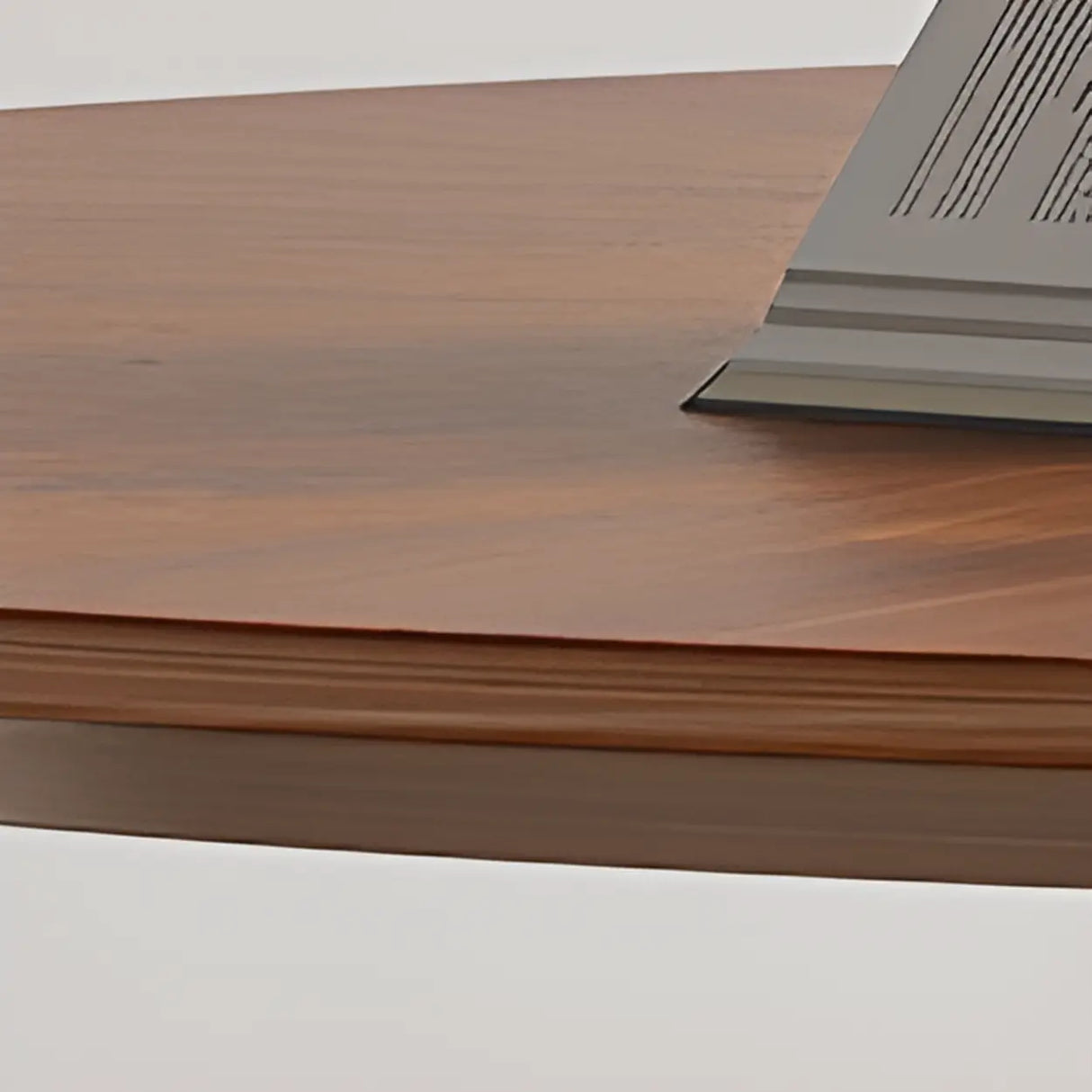 Contemporary Black Metal Base Round Wood Top Dining Table Image - 6