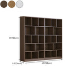 Contemporary Closed Back Wooden Standard Bookcases Image - 35