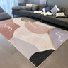 Contemporary Color Block Polyester Morandi Area Rug Image - 15