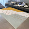 Contemporary Color Block Polyester Morandi Area Rug Image - 23