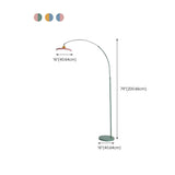 Contemporary Colorful Disc Metal Arched Floor Lamp Image - 18