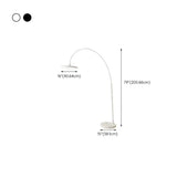 Contemporary Colorful Disc Metal Arched Floor Lamp Image - 19