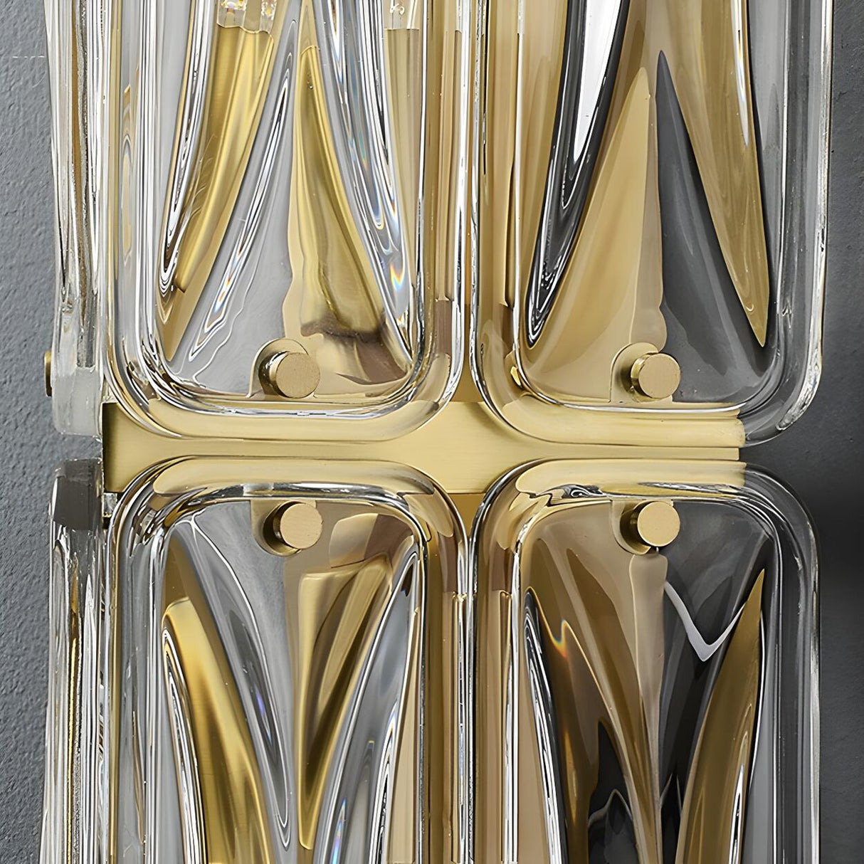 Contemporary Crystal Glass Gold Wall Sconce  Image - 12