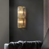 Contemporary Crystal Glass Gold Wall Sconce  Image - 14