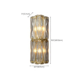 Contemporary Crystal Glass Gold Wall Sconce  Image - 16