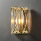 Contemporary Crystal Glass Gold Wall Sconce  Image - 7