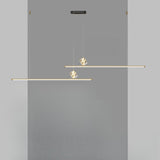 Contemporary Crystal Linear Kitchen Pendant Light Image - 3