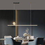Contemporary Crystal Linear Kitchen Pendant Light Image - 4