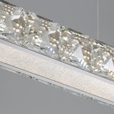 Contemporary Crystal Rectangular Island Pendant Light Image - 10