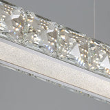 Contemporary Crystal Rectangular Island Pendant Light Image - 10