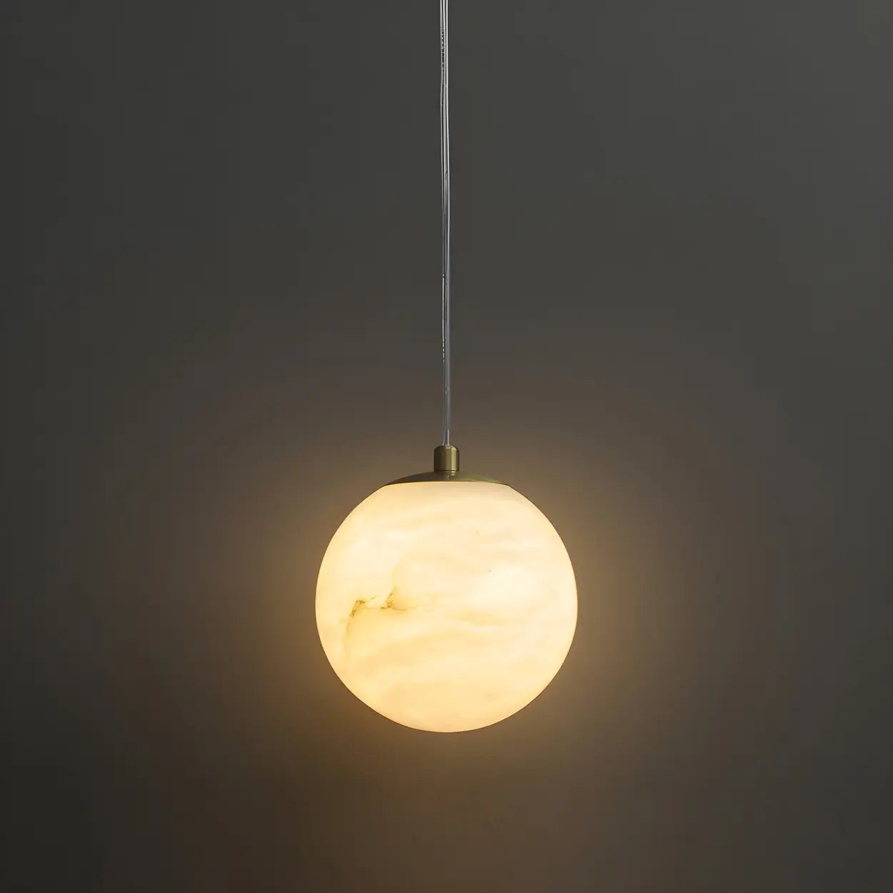 Contemporary Cylinder Alabaster Bedroom Pendant Light Image - 2