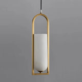 Contemporary Cylinder Alabaster Dining Room Pendant Light Image - 6