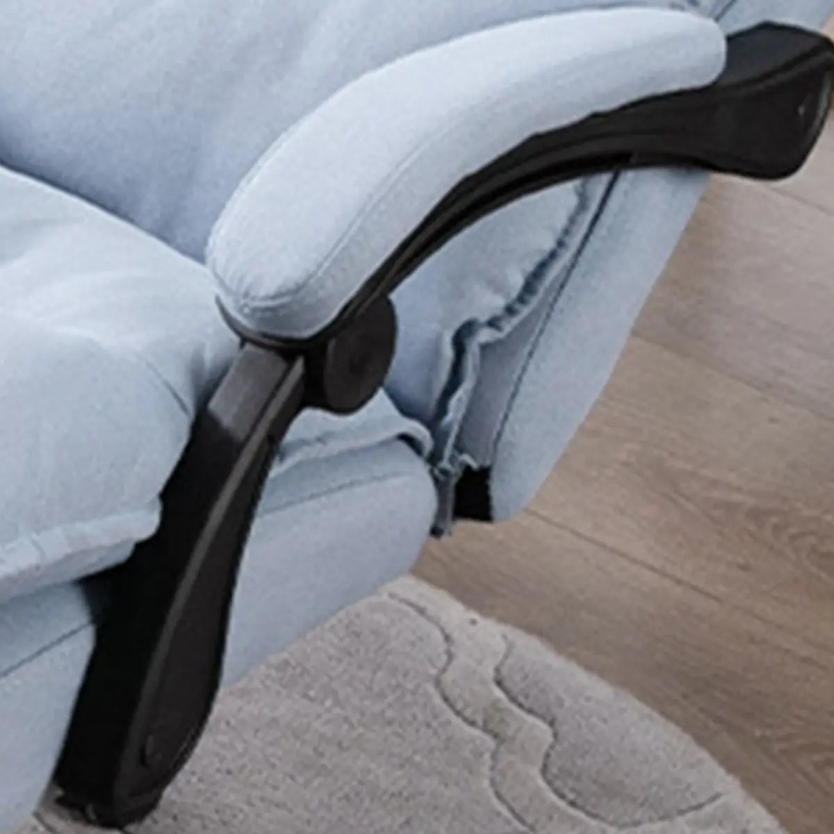 Contemporary Ergonomic Fabric Reclining Black Office Chair Image - 12