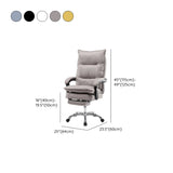 Contemporary Ergonomic Fabric Reclining Black Office Chair #size