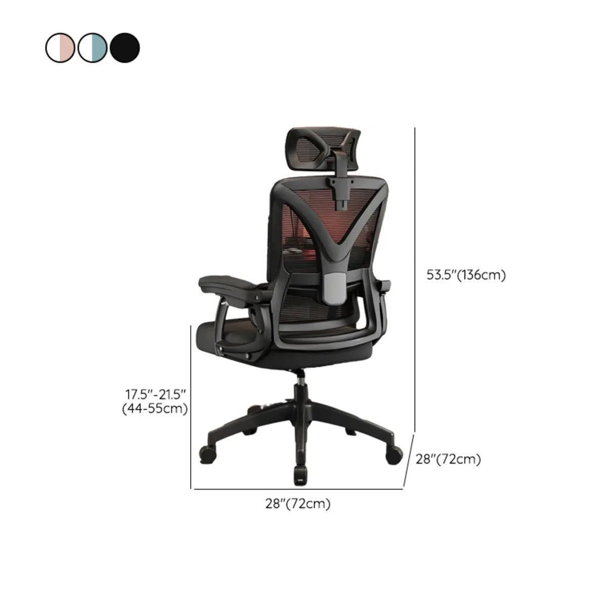 Contemporary Ergonomic Home Swivel White Mesh Office Chair 