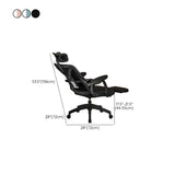 Contemporary Ergonomic Home Swivel White Mesh Office Chair Image - 18