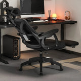 Contemporary Ergonomic Home Swivel White Mesh Office Chair Image - 2