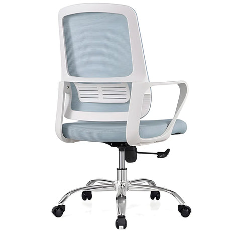 Contemporary Ergonomic Mesh Swivel Office Grey Office Chair Image - 3