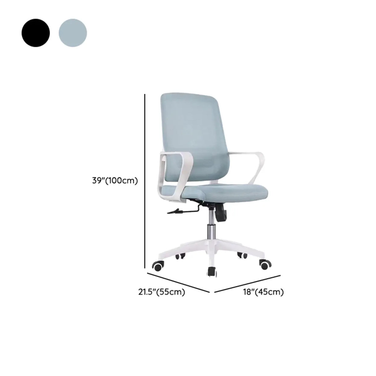 Contemporary Ergonomic Mesh Swivel Office Grey Office Chair 