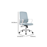Contemporary Ergonomic Mesh Swivel Office Grey Office Chair Image - 12