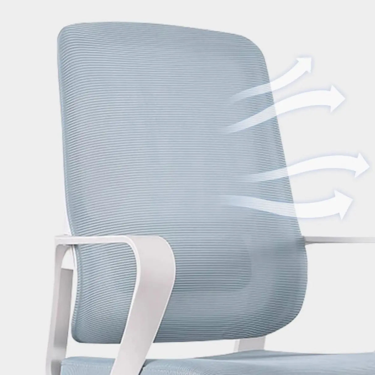 Contemporary Ergonomic Mesh Swivel Office Grey Office Chair Image - 8