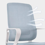Contemporary Ergonomic Mesh Swivel Office Grey Office Chair Image - 8
