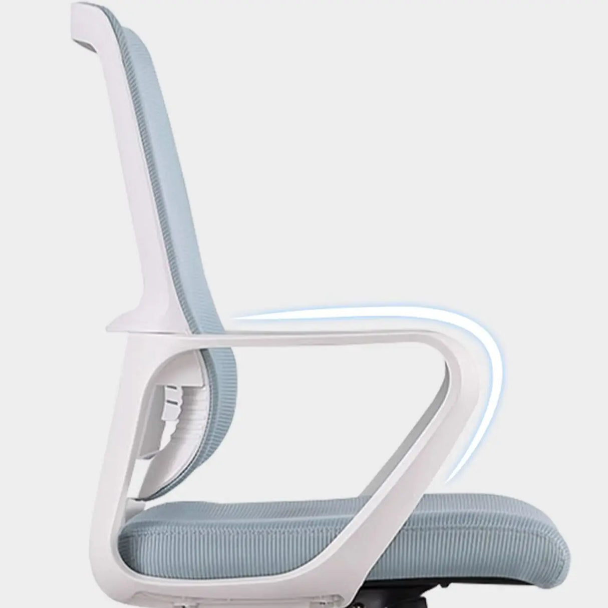 Contemporary Ergonomic Mesh Swivel Office Grey Office Chair Image - 9