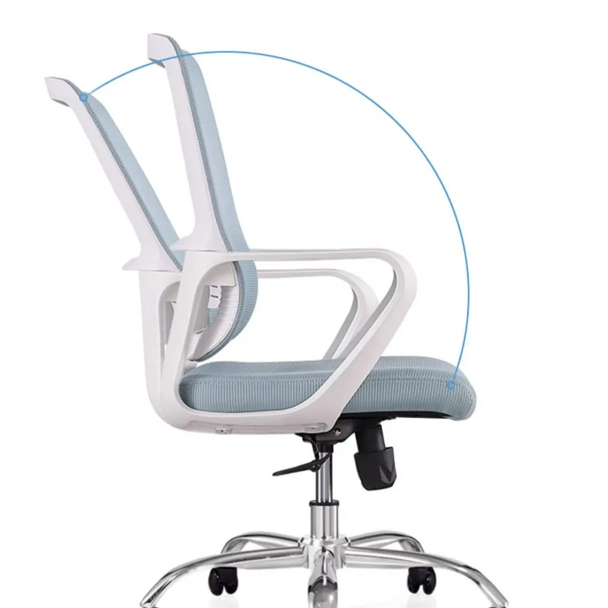 Contemporary Ergonomic Mesh Swivel Office Grey Office Chair Image - 10
