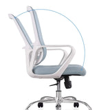 Contemporary Ergonomic Mesh Swivel Office Grey Office Chair Image - 10