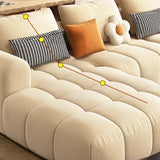 Contemporary Fabric L-Shape Beige Stationary Large Sofa Set Image - 6