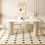 Contemporary Free Form Stone White Dining Table Image - 12