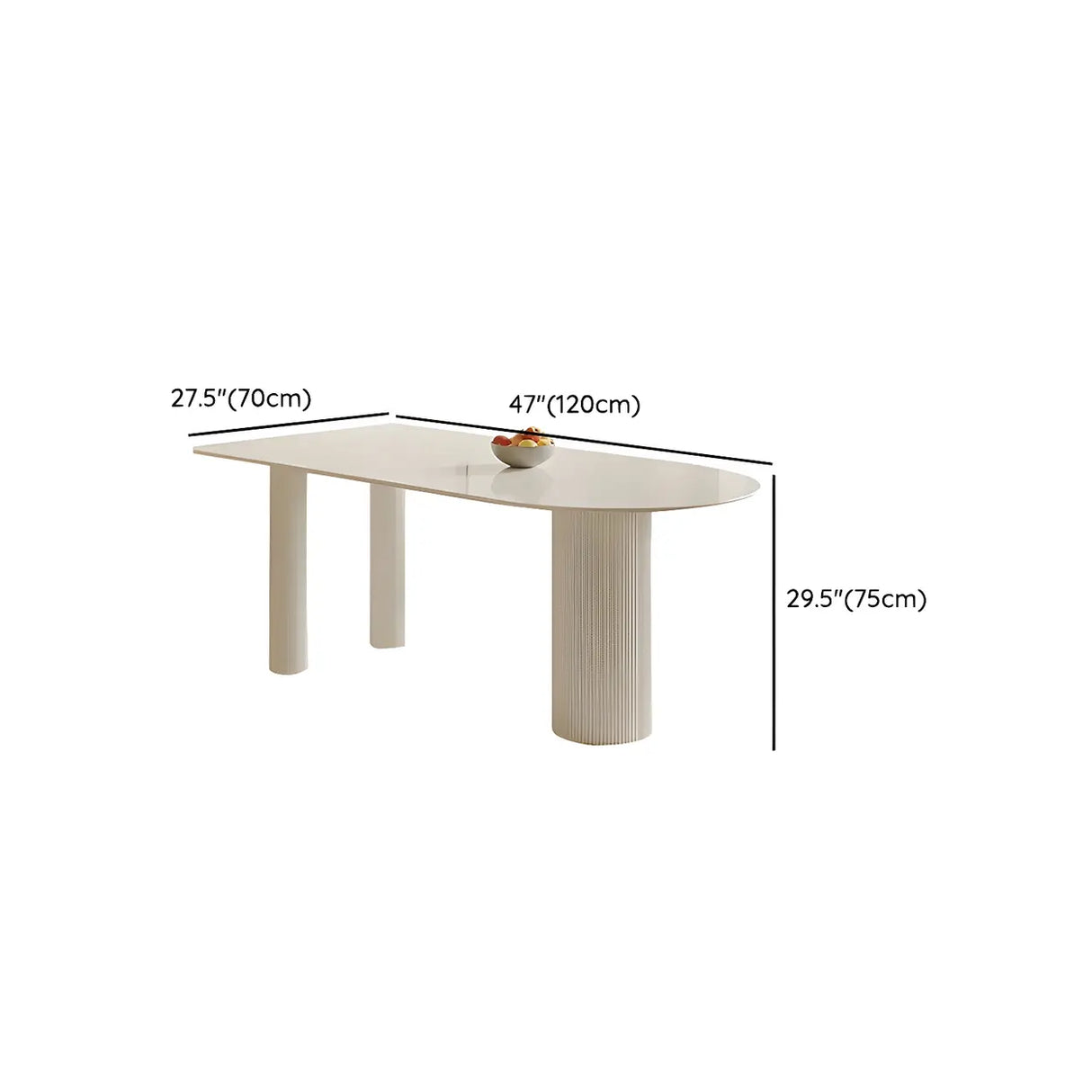 Contemporary Free Form Stone White Dining Table 
