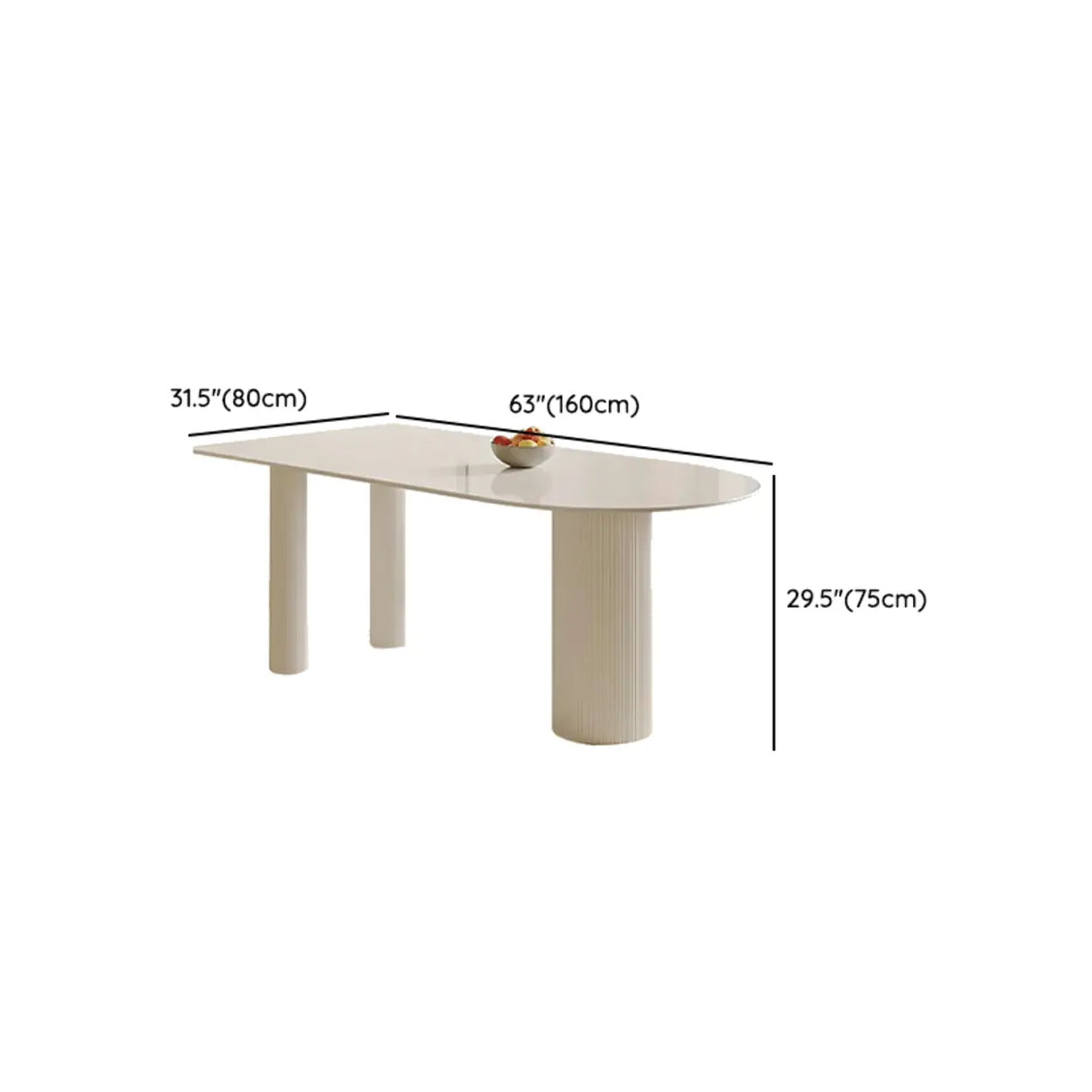 Contemporary Free Form Stone White Dining Table Image - 19