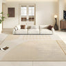 Contemporary Geometric Flannel Apricot Area Rug Image - 5