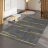 Contemporary Geometric Polyester Gray Area Rug Image - 6