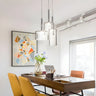 Contemporary Glass Cylinder Dining Pendant Light Image - 1