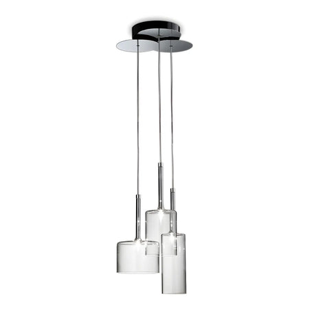 Contemporary Glass Cylinder Dining Pendant Light Image - 2