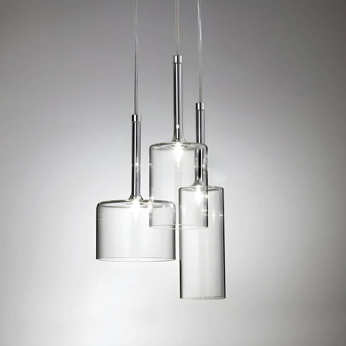 Contemporary Glass Cylinder Dining Pendant Light Image - 3