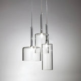 Contemporary Glass Cylinder Dining Pendant Light Image - 3