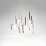 Contemporary Glass Cylinder Dining Pendant Light Image - 5