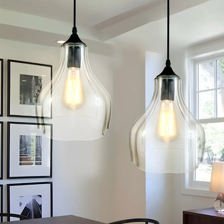 Contemporary Glass Unique-Shaped Pendant Light Image - 1