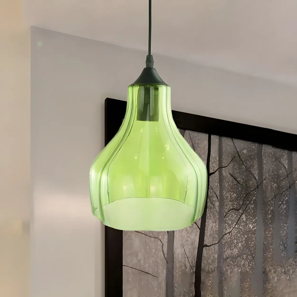 Contemporary Glass Unique-Shaped Pendant Light Image - 11