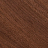 Contemporary Gold Base Round Walnut Wood Side Table Image - 14