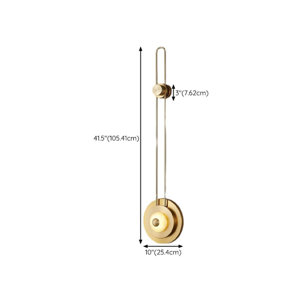 Contemporary Gold Circular LED Wall Sconce Light 